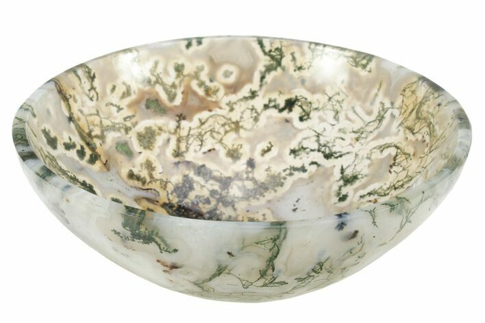 Polished Moss Agate Bowl #232034